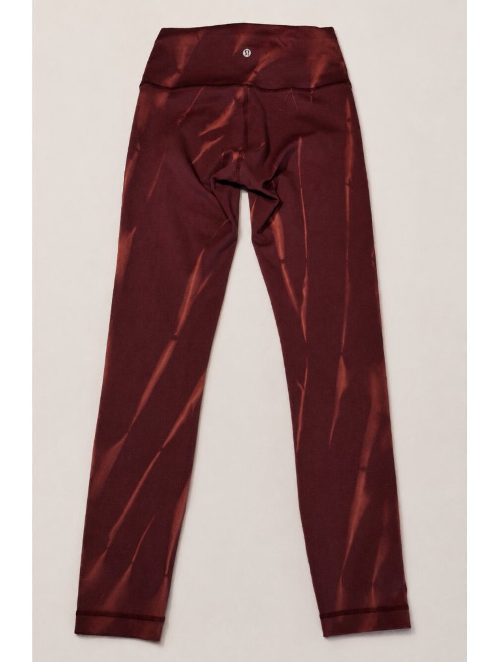 Lululemon Wunder Train High-Rise Tight 25" Sun Bleached Wash Red Merlot | Size 4 - Picture 3 of 8